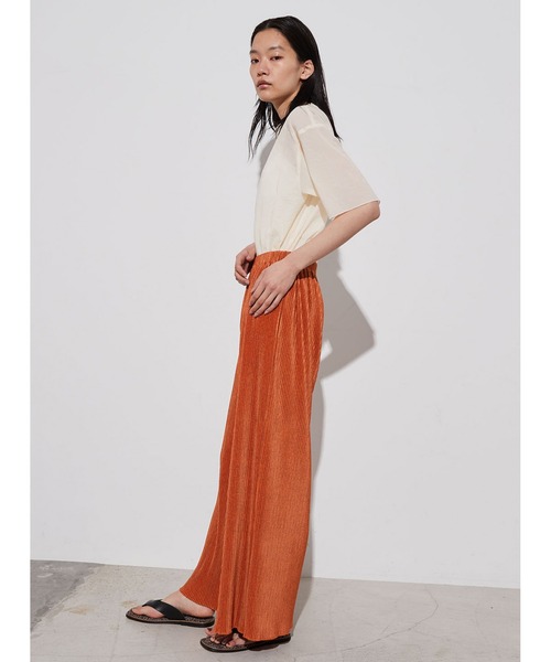 STUNNING LURE（スタニングルアー）の「メランジリブワイドパンツ（デニムパンツ・レディース・オレンジ/パープル・1/0）」の8枚目の写真