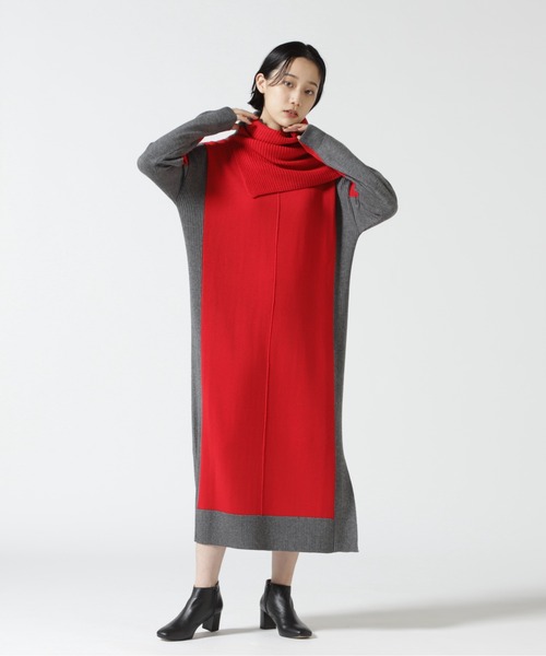 EN'DAY(エンディ)の「EN'DAY(エンディ) 前後2WAYセットワンピース(ワンピース・レディース・ブラック/レッド・F)」の8枚目の写真