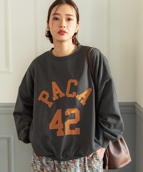 coca（coca）（コカ）の「裏起毛ビッグシルエットアソートプリントスウェット（スウェット・レディース・アイボリー/グレー/レッド/チャコール・M/L）」の4枚目の写真