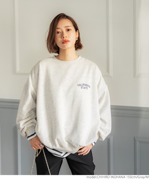 coca（coca）（コカ）の「裏起毛ビッグシルエットアソートプリントスウェット（スウェット・レディース・アイボリー/グレー/レッド/チャコール・M/L）」の12枚目の写真