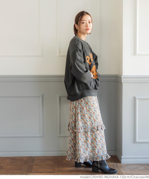 coca（coca）（コカ）の「裏起毛ビッグシルエットアソートプリントスウェット（スウェット・レディース・アイボリー/グレー/レッド/チャコール・M/L）」の9枚目の写真