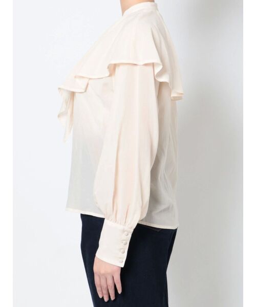 LAGUNAMOON(ラグナムーン)の「アシンメトリーカラーブラウス(シャツ/ブラウス・レディース・アイボリー/ブラック/パープル・FREE)」の6枚目の写真