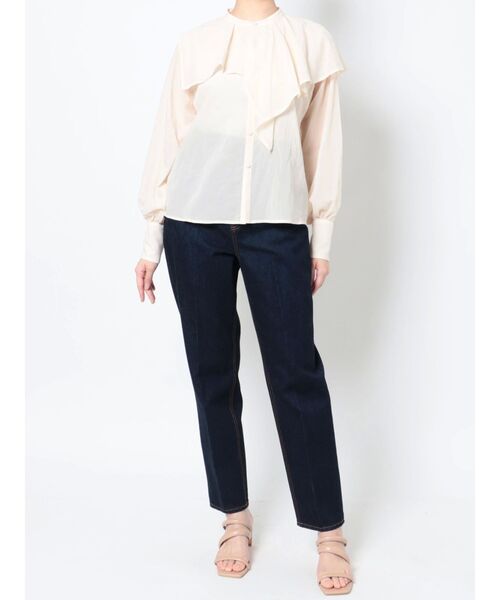 LAGUNAMOON(ラグナムーン)の「アシンメトリーカラーブラウス(シャツ/ブラウス・レディース・アイボリー/ブラック/パープル・FREE)」の11枚目の写真