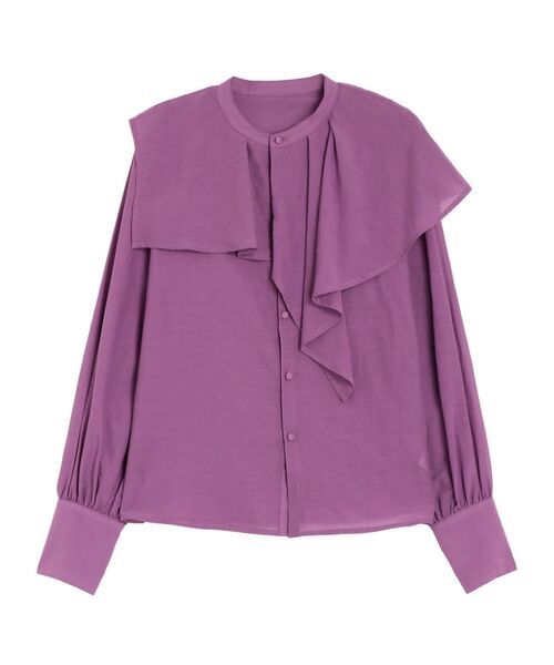 LAGUNAMOON(ラグナムーン)の「アシンメトリーカラーブラウス(シャツ/ブラウス・レディース・アイボリー/ブラック/パープル・FREE)」の16枚目の写真