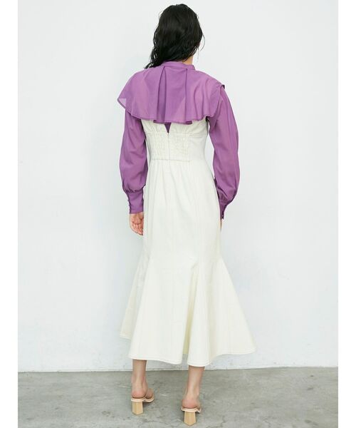 LAGUNAMOON(ラグナムーン)の「アシンメトリーカラーブラウス(シャツ/ブラウス・レディース・アイボリー/ブラック/パープル・FREE)」の19枚目の写真
