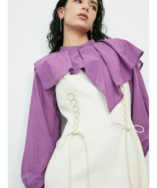 LAGUNAMOON(ラグナムーン)の「アシンメトリーカラーブラウス(シャツ/ブラウス・レディース・アイボリー/ブラック/パープル・FREE)」の20枚目の写真