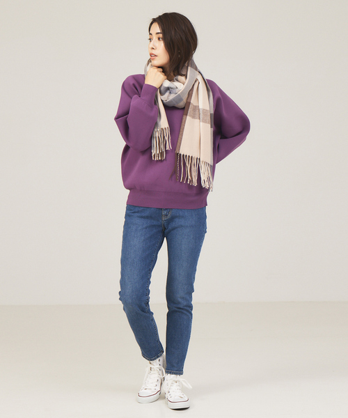 abahouse mavie（アバハウスマヴィ）の「ニュアンスカラーチェックストール（ストール/ショール・レディース・ブルー/ブラック/ピンク・フリー）」の5枚目の写真