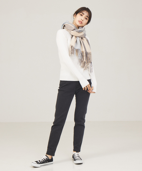 abahouse mavie（アバハウスマヴィ）の「ニュアンスカラーチェックストール（ストール/ショール・レディース・ブルー/ブラック/ピンク・フリー）」の8枚目の写真