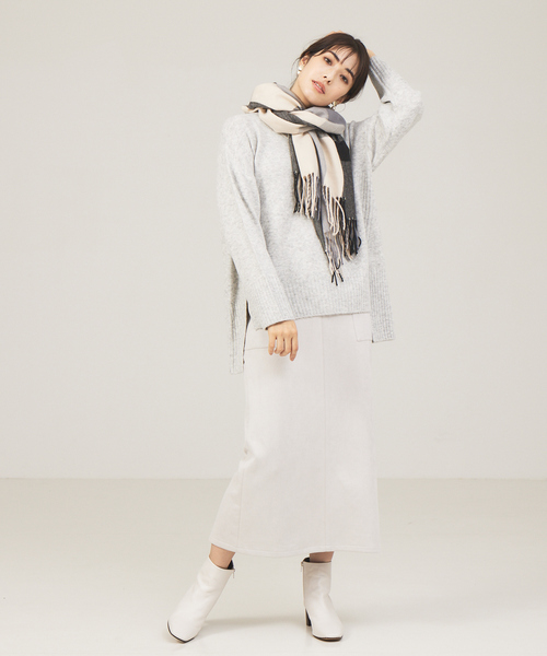 abahouse mavie（アバハウスマヴィ）の「ニュアンスカラーチェックストール（ストール/ショール・レディース・ブルー/ブラック/ピンク・フリー）」の10枚目の写真