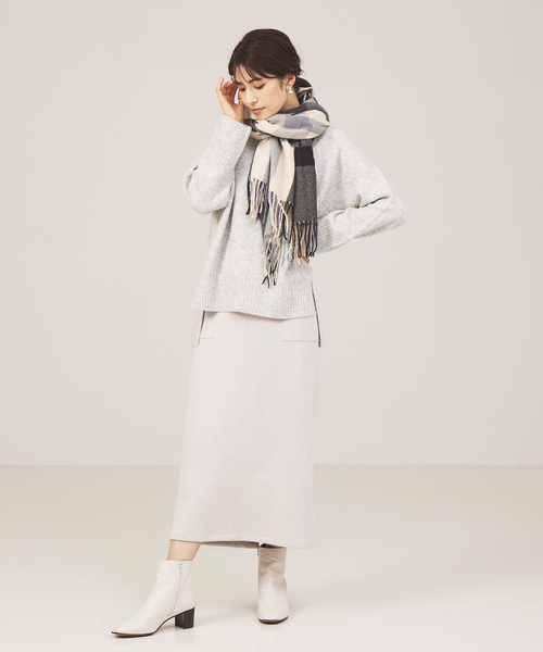 abahouse mavie（アバハウスマヴィ）の「ニュアンスカラーチェックストール（ストール/ショール・レディース・ブルー/ブラック/ピンク・フリー）」の11枚目の写真