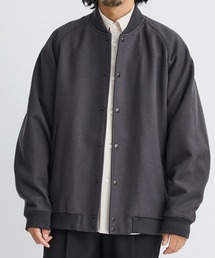 【ATON】SUPER 160S LETTERMAN JACKET