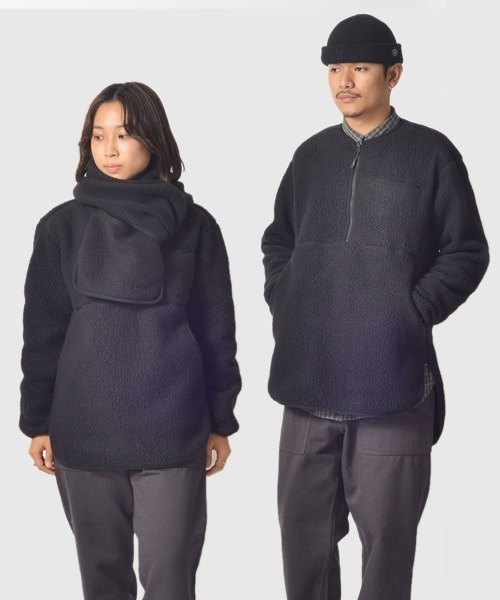 Snow Peak（スノーピーク）の「Thermal Boa Fleece Pullover（その他トップス・メンズ・ブラック/ベージュ/グリーン・LARGE/MEDIUM/SMALL/1/X-LARGE）」の2枚目の写真