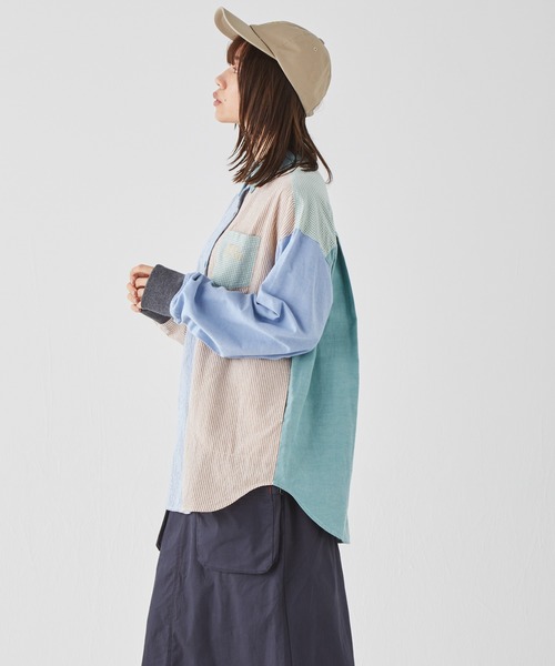 KRIFF MAYER Lady's Collection(クリフメイヤーレディースコレクション)の「オーバーサイズハッピーシャツ(シャツ/ブラウス・レディース・サックスブルー/オフホワイト/カラフル/その他5/ネイビー・MEDIUM/LARGE)」の8枚目の写真