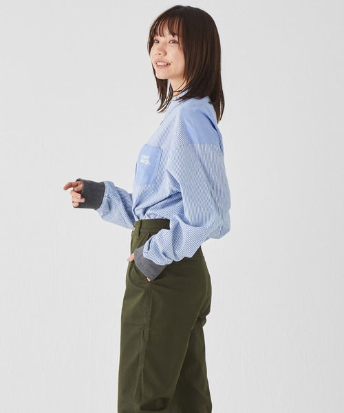 KRIFF MAYER Lady's Collection(クリフメイヤーレディースコレクション)の「オーバーサイズハッピーシャツ(シャツ/ブラウス・レディース・サックスブルー/オフホワイト/カラフル/その他5/ネイビー・MEDIUM/LARGE)」の13枚目の写真