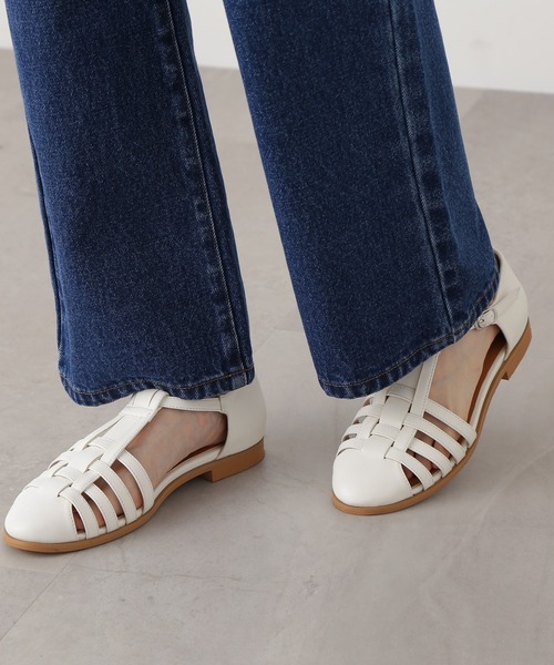 N.（N. Natural Beauty Basic）（エヌエヌナチュラルビューティーベーシック）の「◆グルカサンダル（サンダル・レディース・ホワイト/ブラック・23.5/24.5）」の7枚目の写真