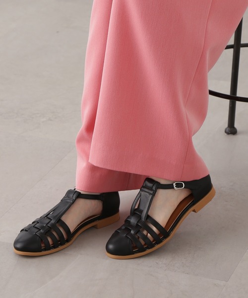 N.（N. Natural Beauty Basic）（エヌエヌナチュラルビューティーベーシック）の「◆グルカサンダル（サンダル・レディース・ホワイト/ブラック・23.5/24.5）」の3枚目の写真