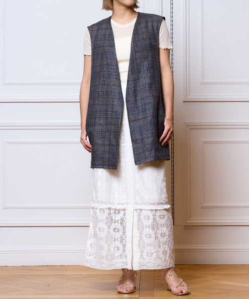 IENA LA BOUCLE クレープドットエスカルゴスカート IENA LA BOUCLE クレープドットエスカルゴスカート