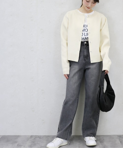 Per sist ence（パーシエンス）の「11ozデニムハイウエストパンツ（デニムパンツ・レディース・オフホワイト/ブルー/ブラック/インディゴブルー/ブラック系・MEDIUM/SMALL）」の19枚目の写真