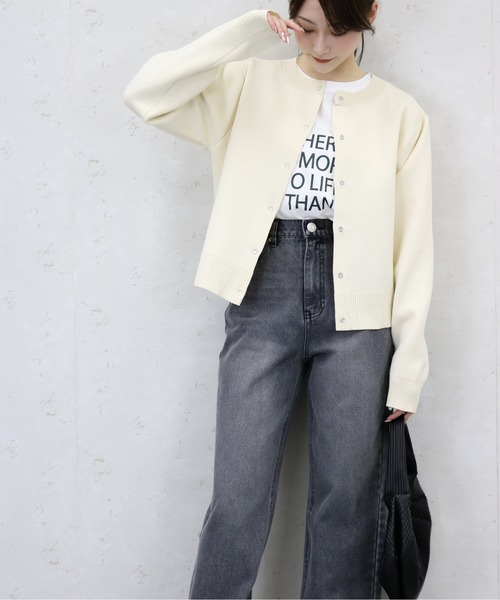 Per sist ence（パーシエンス）の「11ozデニムハイウエストパンツ（デニムパンツ・レディース・オフホワイト/ブルー/ブラック/インディゴブルー/ブラック系・MEDIUM/SMALL）」の18枚目の写真