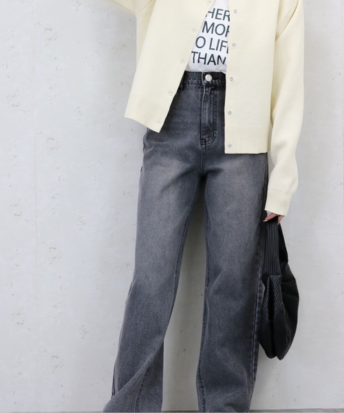 Per sist ence（パーシエンス）の「11ozデニムハイウエストパンツ（デニムパンツ・レディース・オフホワイト/ブルー/ブラック/インディゴブルー/ブラック系・MEDIUM/SMALL）」の17枚目の写真