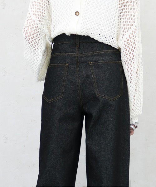 Per sist ence（パーシエンス）の「11ozデニムハイウエストパンツ（デニムパンツ・レディース・オフホワイト/ブルー/ブラック/インディゴブルー/ブラック系・MEDIUM/SMALL）」の16枚目の写真