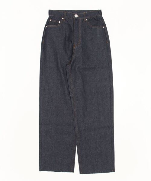 Per sist ence（パーシエンス）の「11ozデニムハイウエストパンツ（デニムパンツ・レディース・オフホワイト/ブルー/ブラック/インディゴブルー/ブラック系・MEDIUM/SMALL）」の6枚目の写真