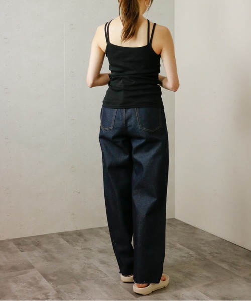 Per sist ence（パーシエンス）の「11ozデニムハイウエストパンツ（デニムパンツ・レディース・オフホワイト/ブルー/ブラック/インディゴブルー/ブラック系・MEDIUM/SMALL）」の14枚目の写真