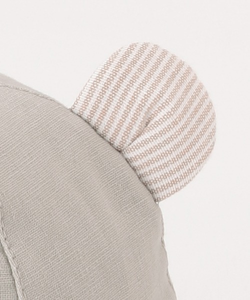 petit main(プティマイン)の「アニマルハット(ニットキャップ/ビーニー・キッズ・ライトグリーン/モカ/キナリ・46cm/48cm)」の6枚目の写真