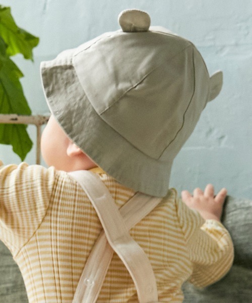 petit main(プティマイン)の「アニマルハット(ニットキャップ/ビーニー・キッズ・ライトグリーン/モカ/キナリ・46cm/48cm)」の14枚目の写真