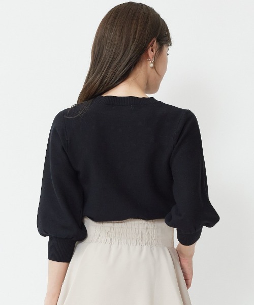 WILLSELECTION(ウィルセレクション)の「衿ビジューニットプルオーバー(ニット/セーター・レディース・オフホワイト/ブラック/ミント/ラベンダー・MEDIUM)」の8枚目の写真