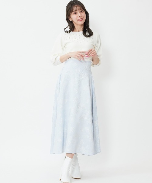 WILLSELECTION(ウィルセレクション)の「衿ビジューニットプルオーバー(ニット/セーター・レディース・オフホワイト/ブラック/ミント/ラベンダー・MEDIUM)」の14枚目の写真