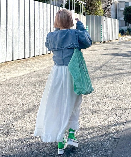 Alley by w closet(アリーバイダブルクローゼット)の「【Alley】レースフリルキャミワンピース(ワンピース・レディース・オフホワイト・FREE)」の6枚目の写真