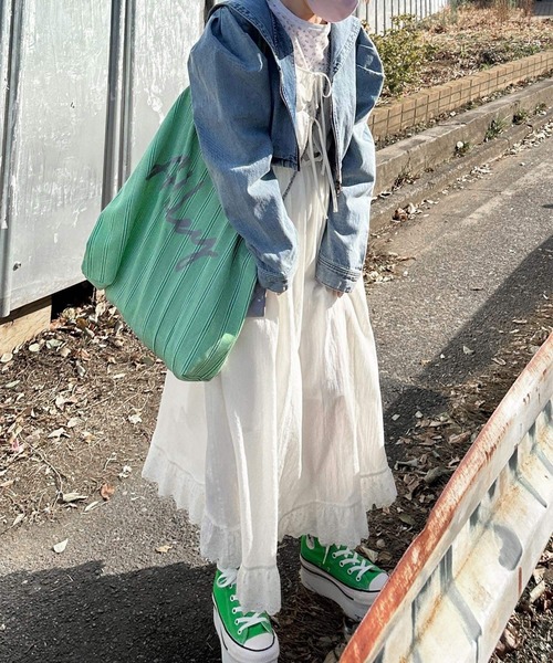 Alley by w closet(アリーバイダブルクローゼット)の「【Alley】レースフリルキャミワンピース(ワンピース・レディース・オフホワイト・FREE)」の7枚目の写真