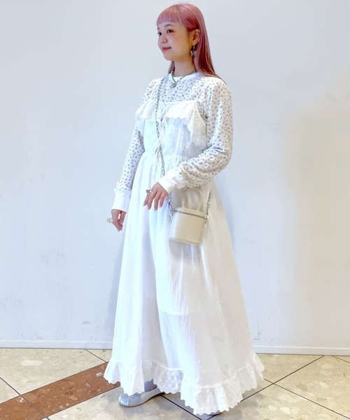 Alley by w closet(アリーバイダブルクローゼット)の「【Alley】レースフリルキャミワンピース(ワンピース・レディース・オフホワイト・FREE)」の15枚目の写真