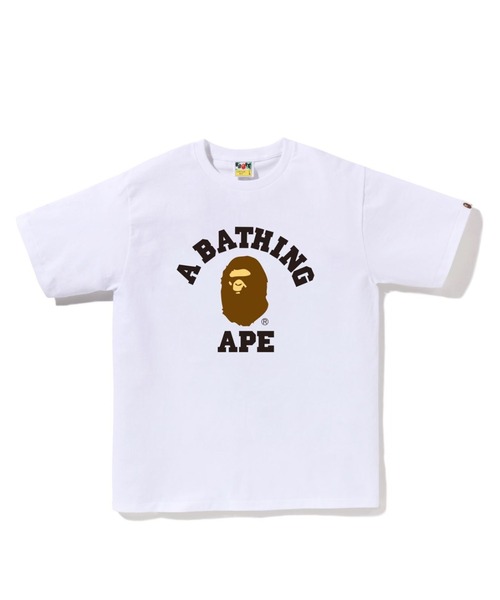 A BATHING APE（アベイシングエイプ）の「COLLEGE TEE M（Tシャツ/カットソー・メンズ・パープル/ホワイト/グリーン/ブラック・MEDIUM/X-LARGE/LARGE/SMALL/XXX-LARGE/XX-LARGE）」の2枚目の写真