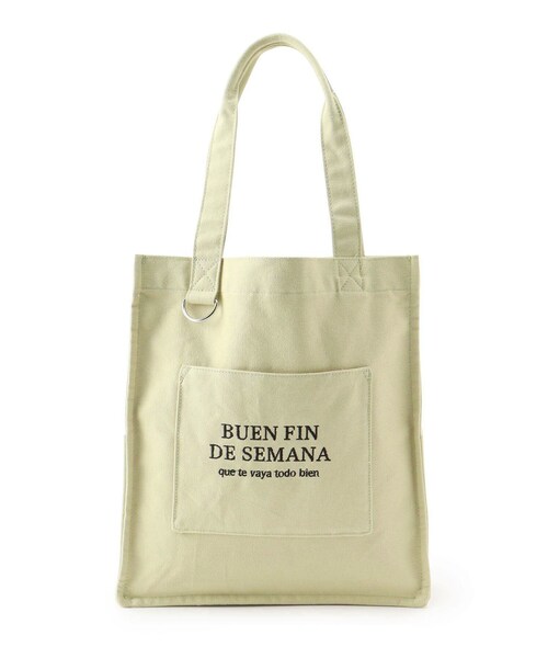 one'sterrace(ワンズテラス)の「◆SE スクエアロゴトート(トートバッグ・レディース・オフホワイト/グレー系/ピンク/ブラック/ライトグリーン・99)」の4枚目の写真