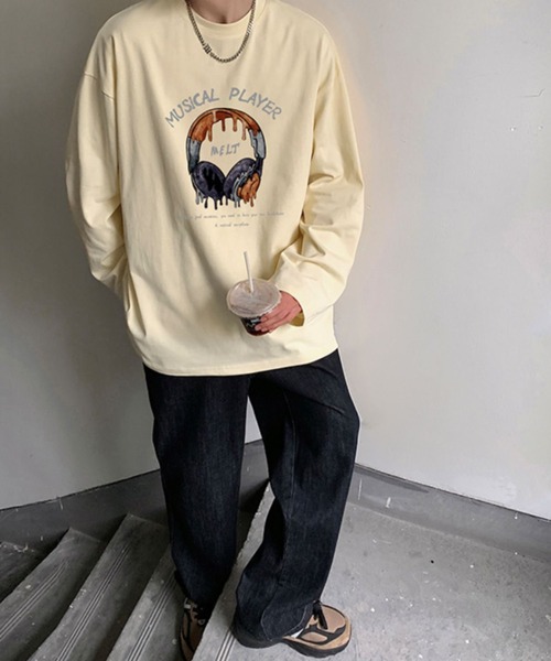 MGV(エムジーヴィー)の「ストリートフロントデザインロングTシャツ(Tシャツ/カットソー・メンズ・ダークグレー/ブラック/ホワイト/ブルー/グリーン/ベージュ・LARGE/MEDIUM/X-LARGE)」の13枚目の写真