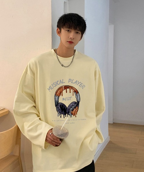 MGV(エムジーヴィー)の「ストリートフロントデザインロングTシャツ(Tシャツ/カットソー・メンズ・ダークグレー/ブラック/ホワイト/ブルー/グリーン/ベージュ・LARGE/MEDIUM/X-LARGE)」の12枚目の写真