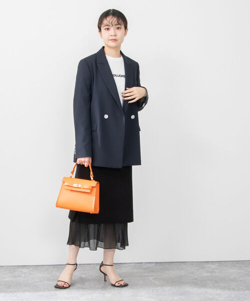 NOLLEY’S(ノーリーズ)の「《手洗い可能》リバーシブルプリーツニットスカート(スカート・レディース・ホワイト/ブラック・FREE)」の3枚目の写真