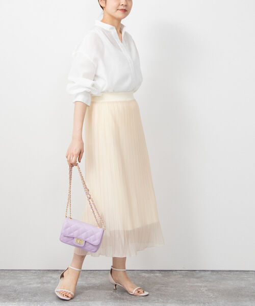 NOLLEY’S(ノーリーズ)の「《手洗い可能》リバーシブルプリーツニットスカート(スカート・レディース・ホワイト/ブラック・FREE)」の10枚目の写真