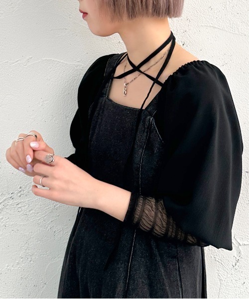 apres jour mignon(アプレジュールミニョン)の「袖切り替えボレロ【ZOZOTOWN限定アイテム】(カーディガン/ボレロ・レディース・ブラック/その他/ブラック系その他/ベージュ系その他/アイボリー・X-LARGE/フリー)」の13枚目の写真