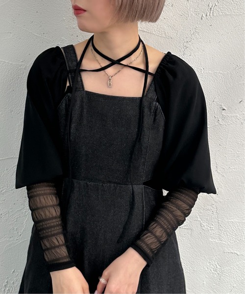 apres jour mignon(アプレジュールミニョン)の「袖切り替えボレロ【ZOZOTOWN限定アイテム】(カーディガン/ボレロ・レディース・ブラック/その他/ブラック系その他/ベージュ系その他/アイボリー・X-LARGE/フリー)」の14枚目の写真