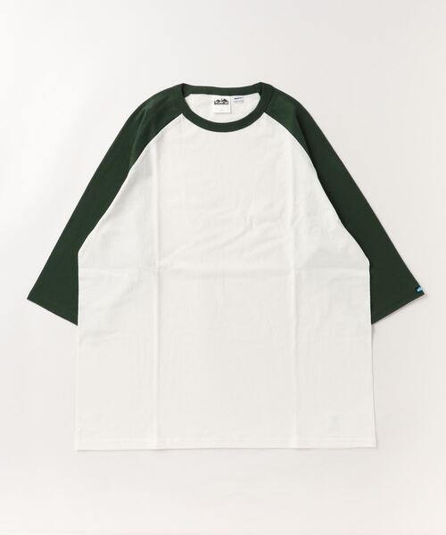 KAVU（カブー）の「KAVU/カブー Solid BB Tee/ソリッドティー（Tシャツ/カットソー・メンズ・ブラック/ホワイト×ネイビー/ホワイト/ホワイト×グリーン・X-LARGE/LARGE/MEDIUM）」の2枚目の写真