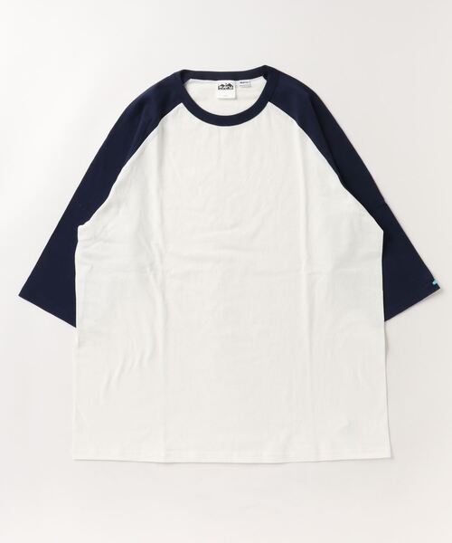 KAVU（カブー）の「KAVU/カブー Solid BB Tee/ソリッドティー（Tシャツ/カットソー・メンズ・ブラック/ホワイト×ネイビー/ホワイト/ホワイト×グリーン・X-LARGE/LARGE/MEDIUM）」の3枚目の写真