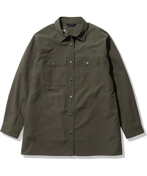 THE NORTH FACE（ザノースフェイス）の「ザ・ノースフェイス / ファイヤーフライライトシャツ（レディース） NRW12330（シャツ/ブラウス・レディース・ダークグリーン系/グレー系1/ブラック・LARGE/MEDIUM/SMALL）」の2枚目の写真