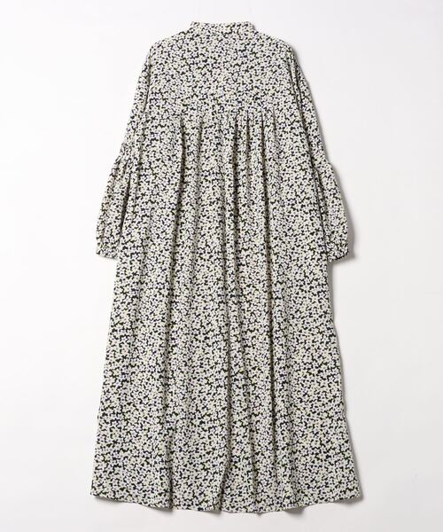 sandy（サンディー）の「【sandy】プリントスタンドカラータックロングワンピース（ワンピース・レディース・ブルー/ブラック/オレンジ・FREE）」の4枚目の写真