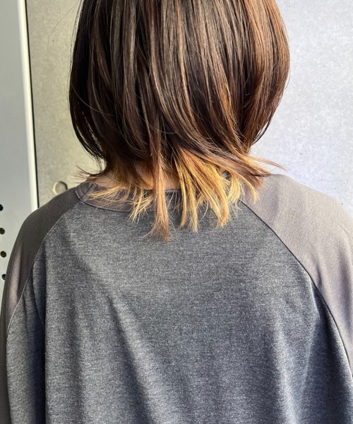 CIAOPANIC(チャオパニック)の「シアー配色肩スリットラグランTEE(Tシャツ/カットソー・レディース・グレー/グリーン/イエロー/オレンジ/ネイビー/ピンク/ダークグリーン・FREE)」の17枚目の写真