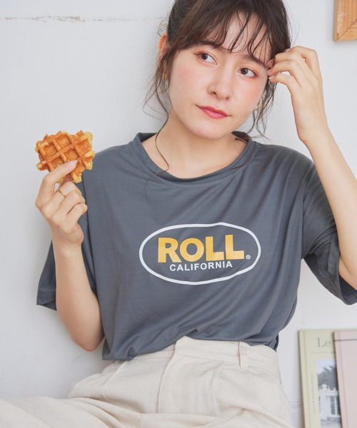 EPICKS（エピックス）の「ヴィンテージサークルロゴプリントTシャツ（Tシャツ/カットソー・レディース・ホワイト/チャコール/イエロー・MEDIUM/LARGE/X-LARGE）」の2枚目の写真