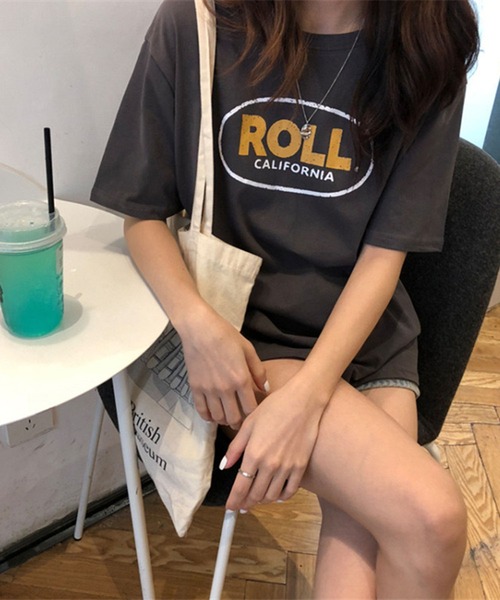 EPICKS（エピックス）の「ヴィンテージサークルロゴプリントTシャツ（Tシャツ/カットソー・レディース・ホワイト/チャコール/イエロー・MEDIUM/LARGE/X-LARGE）」の6枚目の写真