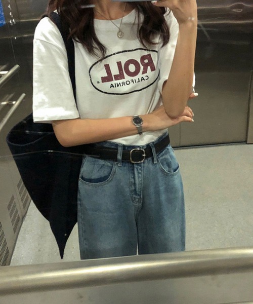 EPICKS（エピックス）の「ヴィンテージサークルロゴプリントTシャツ（Tシャツ/カットソー・レディース・ホワイト/チャコール/イエロー・MEDIUM/LARGE/X-LARGE）」の8枚目の写真